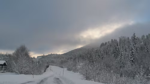 Mosjøen Auf der Fahrt von Trondheim nach Mosjøen