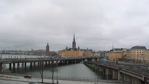 Stockholm Riddarholmen und Stadshuset (Rathaus)
