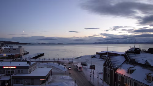 Harstad – Stamsund Ein schöner Tag in Harstad bricht an