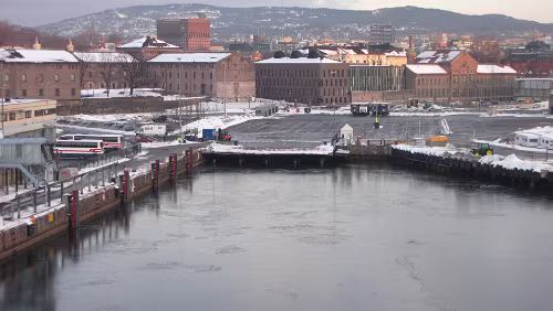 Oslo – Ålesund Die Anlegestelle unseres Schiffes