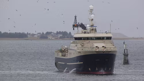 Ålesund – Bergen Blick aus dem Hotel in Ålesund