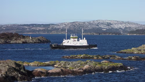 Bergen – Stavanger Auf der Fähre von Halhjem nach Sandvikvåg