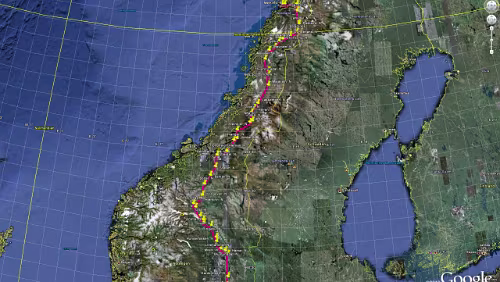 Oslo S – Trondheim Überblick über die Tour des Tages · Samstag: Oslo S, Trondheim S, Bodø