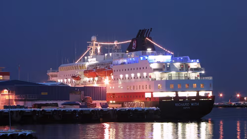 Hurtigrute Mehamn – Tromsø Richard With in Hammerfest
