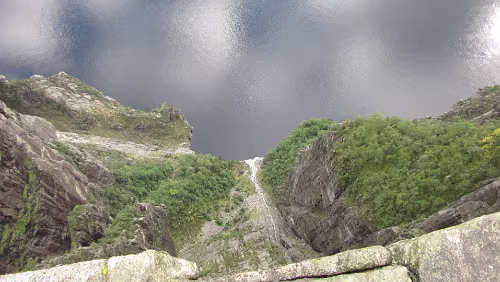 Preikestolen Blick über die Kante