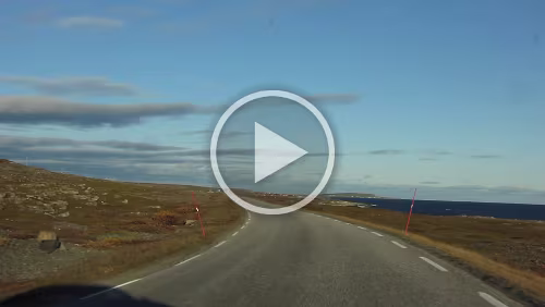 Skarsvåg – Vadsø Auf der Fahrt von Vadsø nach Ekkerøy