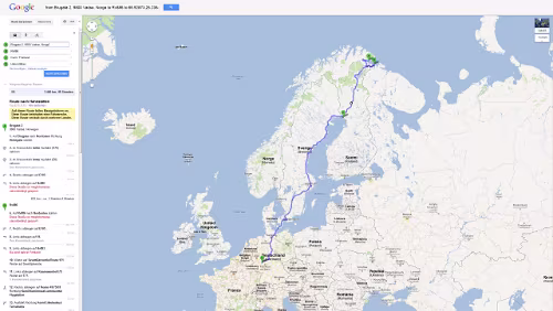 Tour Planung 13 - Brugata 2, 9800 Vadsø, Norwegen nach Hahnstätten - Google Maps - Opera Do 27.09.2012 – Vadsø - Grense - ?