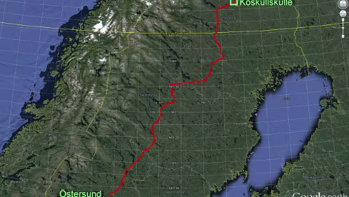 Östersund – Koskullskulle Dienstag: Östersund - Koskullskulle, 8 Std. 8 Min. / 698.62 km
