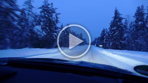 Östersund – Koskullskulle Es wird schon langsam dunkel