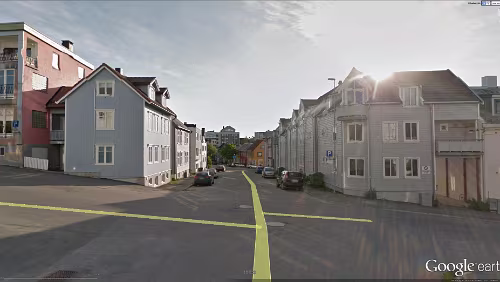 Tromsø Unsere Unterkunft in Streetview-Ansicht