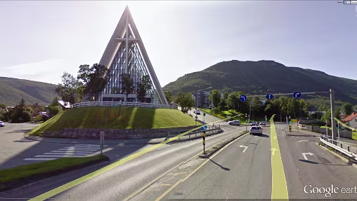 Tromsø Ishavskatedralen in Streetview-Ansicht