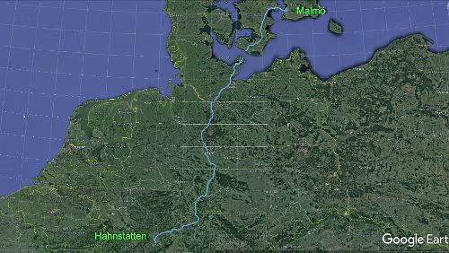 Hahnstätten – Malmö Hahnstätten – Puttgarden – [DANMARK] – Rødby – Öresundbrücke – [SVERIGE] – Malmö, ‚First Hotel Jörgen Kock‘, 9 Std. 14 Min. / 867 km