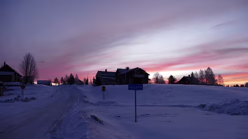 Östersund – Engan Am frühen Morgen auf dem Inlandsvägen nach Östersund