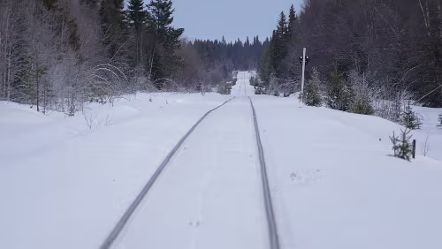 Östersund – Engan Haltestelle Fiandberg an der Inlandsbanan