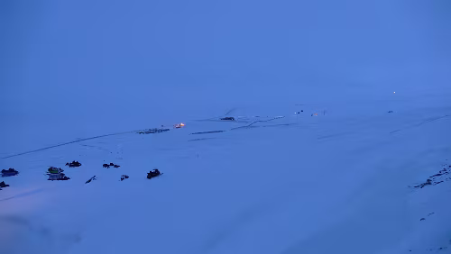 Longyearbyen Blick in das Adventdalen, die Verlängerung des Adventfjorden