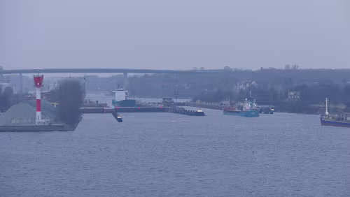Kiel – Hahnstätten Das Schiff läuft in den Hafen von Kiel ein