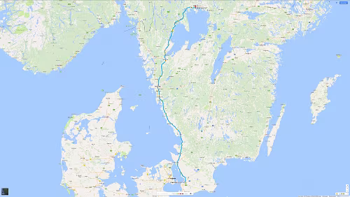 02 - 29.01.2017 So 29.01.2017 Malmö – Göteborg – Karlstad, 'Clarion Hotel Plaza', 6 Std. 5 Min. (562 km), über E20