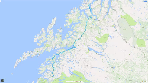 05 - 01.02.2017 Mi 01.02.2017 Engan – Bognes – (Fähre) – Skarberget – ab Olsberg von der E6 runter und auf der 858 über Meistervik, Ryatunnelen, Larseng nach Kalfjord und auf...