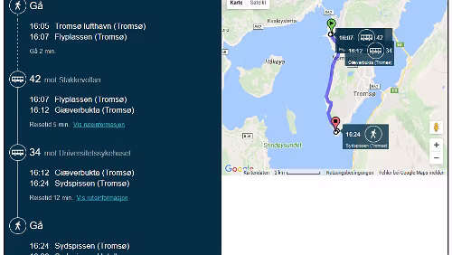 12 - 06.02.2017 Mo 06.02.2017 Bus Tromsø lufthavn (Tromsø) til Sydspissen Hotell