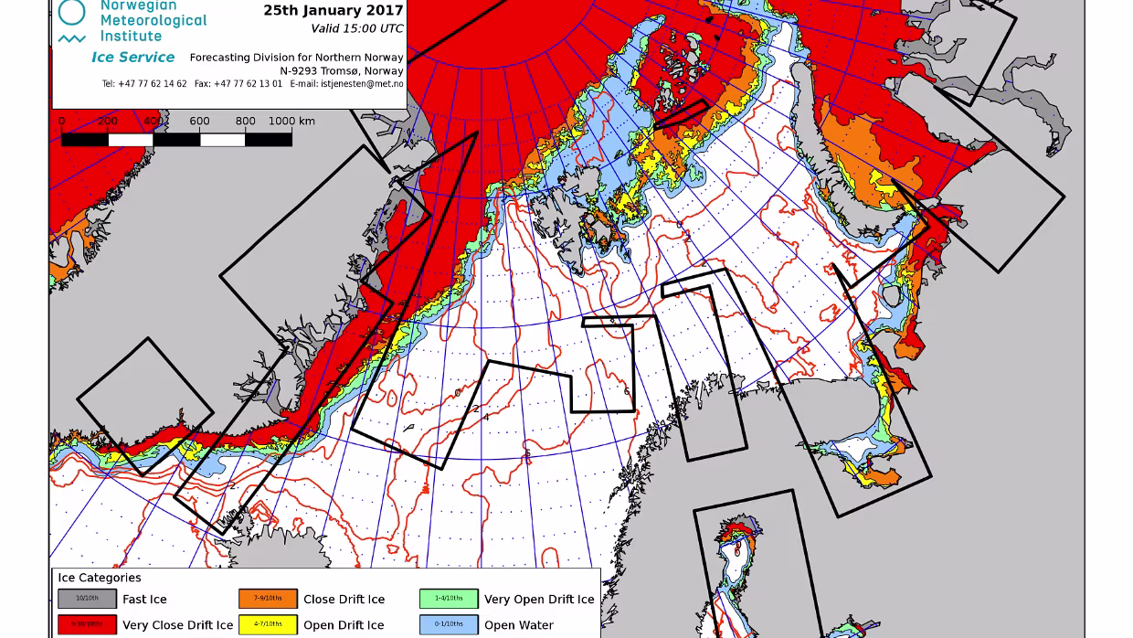 General Eiskarten mit einem kompletten Überblick