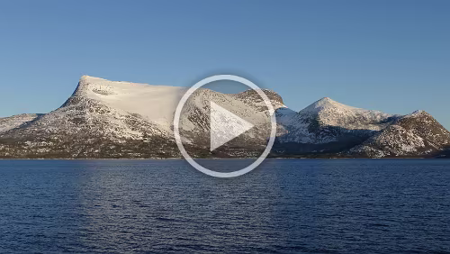 Fauske – Tromsø Auf der Überfahrt von Bognes nach Skarberget