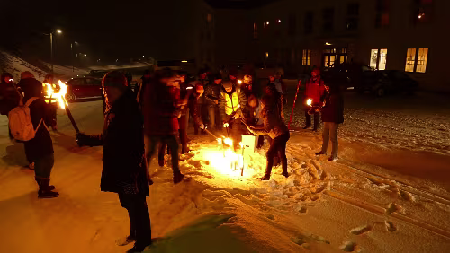 PolarJazz Fackelzug vom Huset zum Gruvelageret