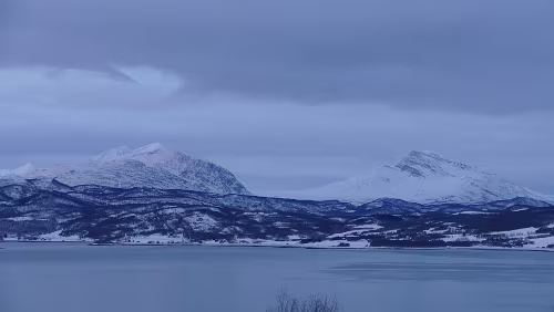 Tromsø – Saltstraumen Dieses mal kein blauer Himmel aber trotzdem ein grandioses Panorama