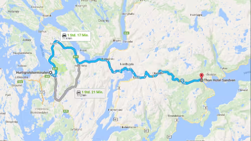 Bergen – Norheimsund Do 08.02.2018 Bergen – Nordheimsund, ‚Thon Hotel Sandven‘, 1 Std. 21 Min. (77,2 km) [Diesesmal fahre ich nicht über die nördliche Route der E39 sondern südlich...