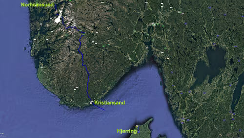 Norheimsund – Kristiansand – Hjørring Fr 09.02.2018 Norheimsund – Hjørring, ‚Hjørring Kro‘, 10 Std. 20 Min. 6 Std. 20 Min. (390 km) Norheimsund - Kristiansand / 15 Min. (15,1 km) Hirtshals -...