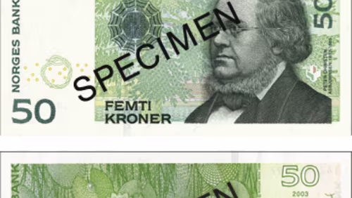 Seddel 50-kroneseddel, Utgave VII, Gyldig fra 20.01.1997, Gyldig, © Norges Bank