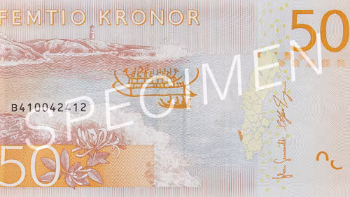 Sedel 50-krona banknote