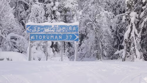 Östersund – Puoltikasvaara Am Halteplatz Fiandberg