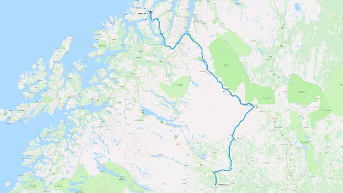 Puoltikasvaara – Tromsø Mi 30.01.2019 Puoltikasvaara – Svappavaara – [E45] – Karesuando/Karesuvanto – [E8] – Suomi – Kilpisjärvi – Skibotn – [E6] – Tromsø, ‚Sydspissen Hotel‘, 5 Std....
