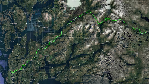 Haugesund – Haukeli Fr 08.02.2019 Haugesund – Røldal – Haukeli, ‚Haukeli Hotel‘, 3 Std. 2 Min. (193 km) Karte / Karte