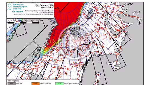 Eiskarten Eiskarten als Video, die Gesamtübersicht , Quelle: Norwegian Ice Service - MET Norway