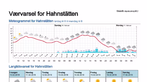 Wettervorhersagen vom 09.01.2019 Værvarsel for - Hahnstätten, Rheinland-Pfalz (Tyskland)