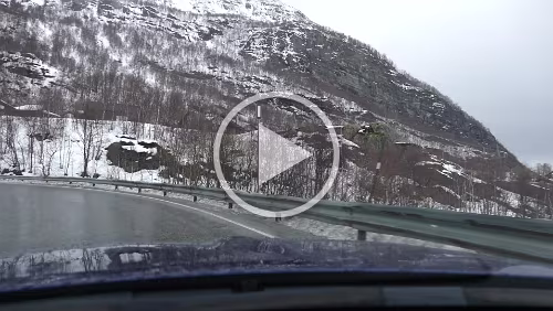 Vågsli - Bergen Fahrt zum Røldal Tunnel