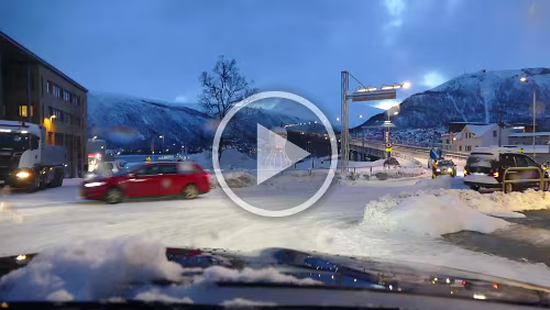 Tromsø – Vuollerim Fahrt über die Tromsøbrua