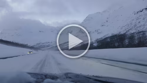 Tromsø – Vuollerim Noch ist es trüb