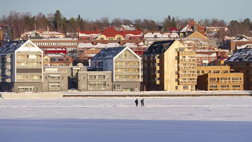 Sunne – Östersund Blick auf Östersund.