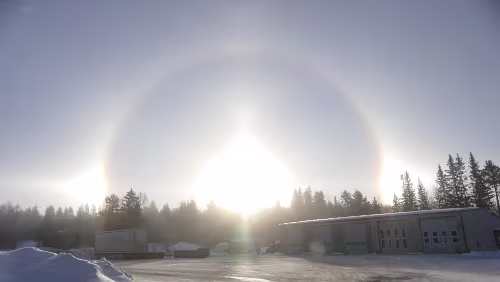 Östersund – Vuollerim Eine Nebensonne.