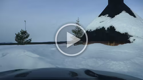 Vuollerim – Tromsø Abfahrt vom Bahnhof in Porjus.