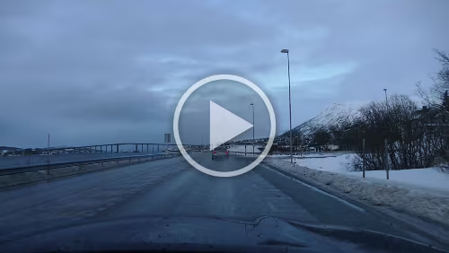 Vuollerim – Tromsø Ankunft in Tromsø.