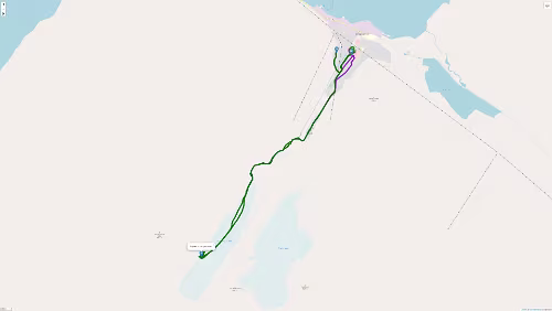 Ice cave tour with snowcat Jetzt weiß ich endlich mal wo die Gletscherhöhle liegt. Ist gar nicht so weit von Longyearbyen entfernt, aber es geht schon mächtig nach oben, laut GPS-Logger...