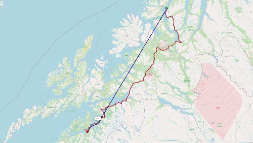 Tromsø – Kjøpsvik – – Drag – Innhavet Die heutige Tour verlief komplett nach Plan.