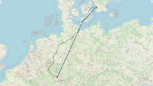 Malmö – Rødby – – Puttgarden – Hahnstätten