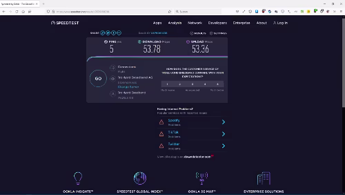 Internet Für die Bandbreite in einem Hotel ein fantastischer Wert, davon träumen in Deutschland immer noch viele Leute.