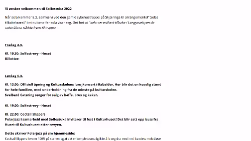 Solfestuka Programm vom 19.02.2022