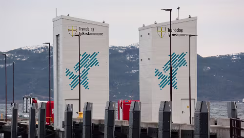 Mosjøen – Trondheim Die Ladestationen für die e-Schiffe.