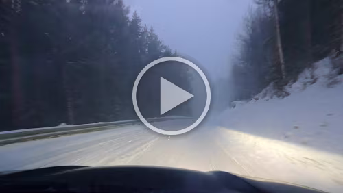 Trondheim – Geilo Fahrt im Schneegestöber. Leider sehr schlechter Ton.